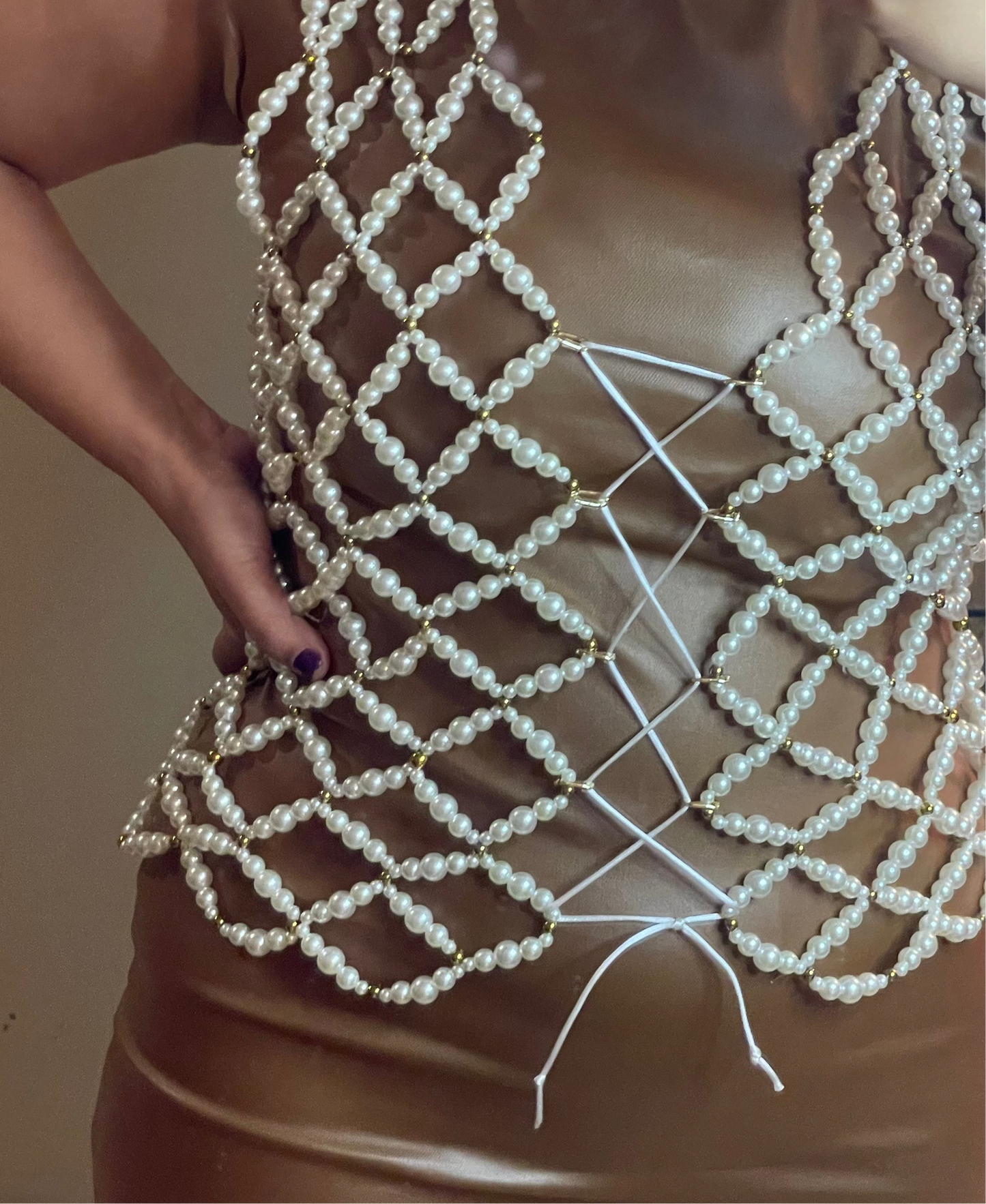 Bustier Pearl Top