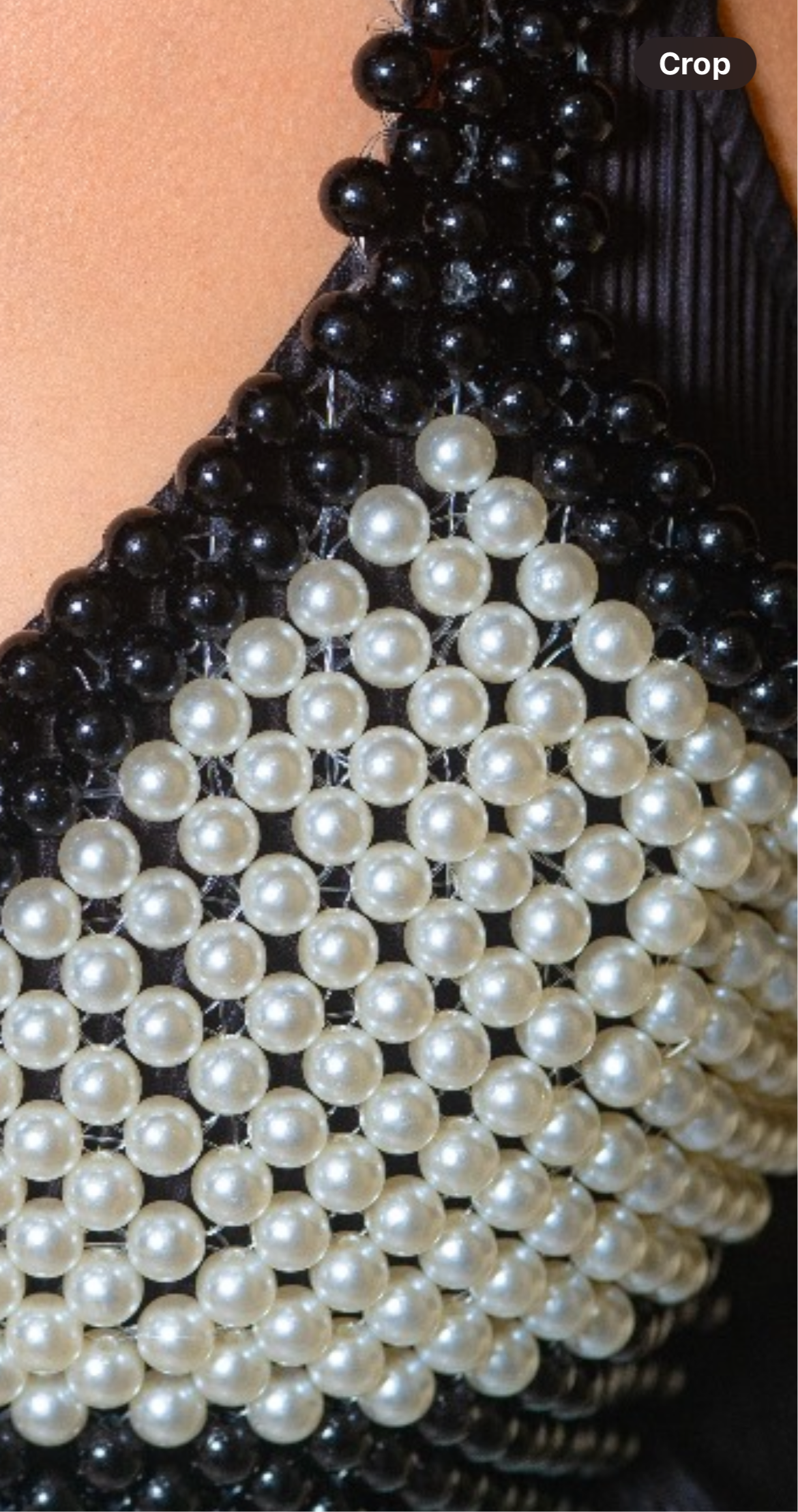 White & Black Classic pearl top