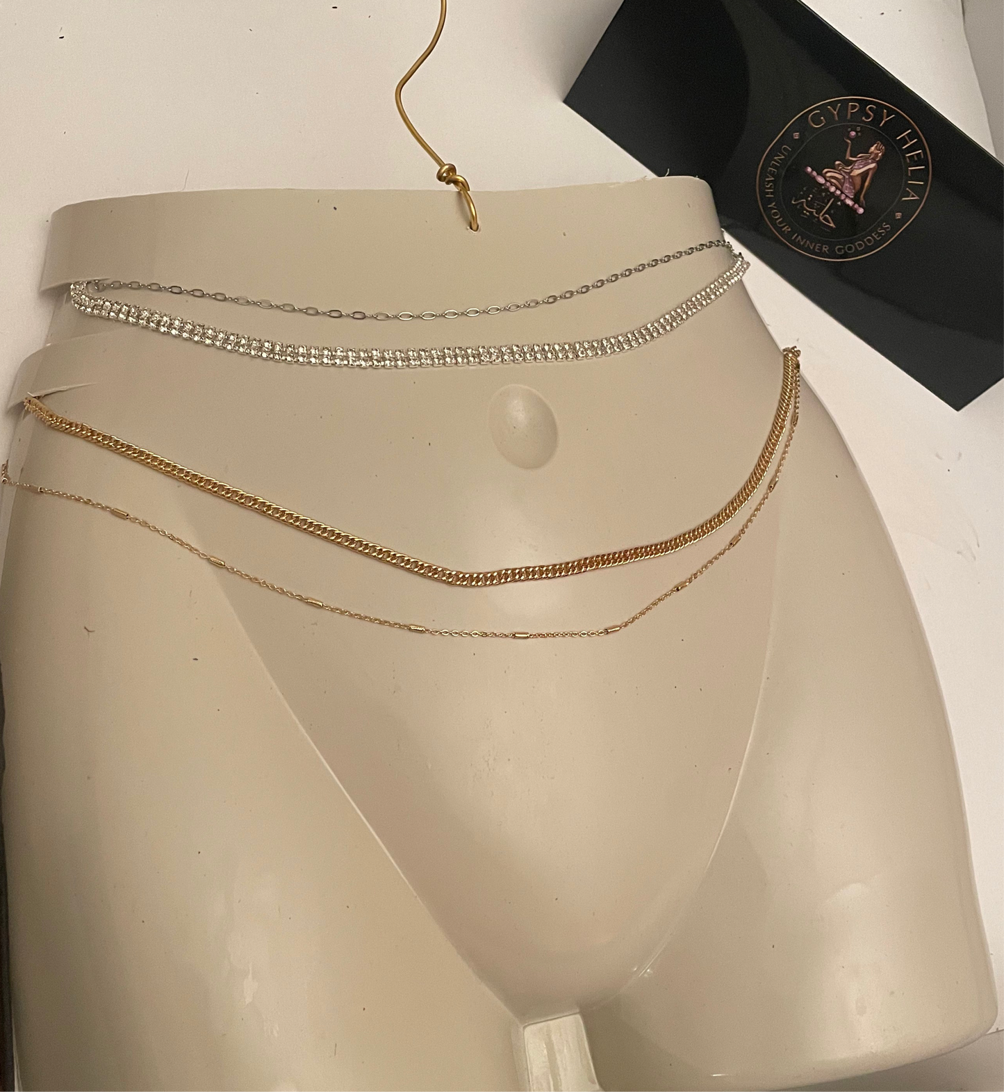 Two Layered Silver Waist Chain