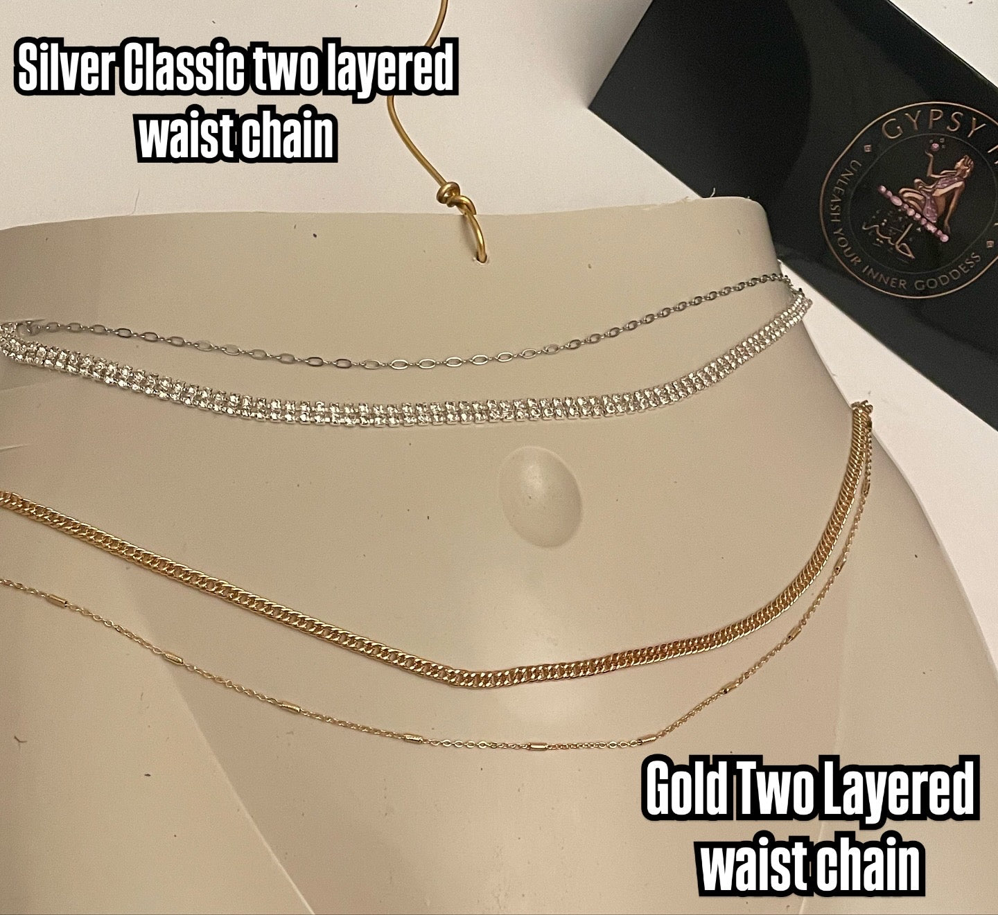 Two Layered Silver Waist Chain