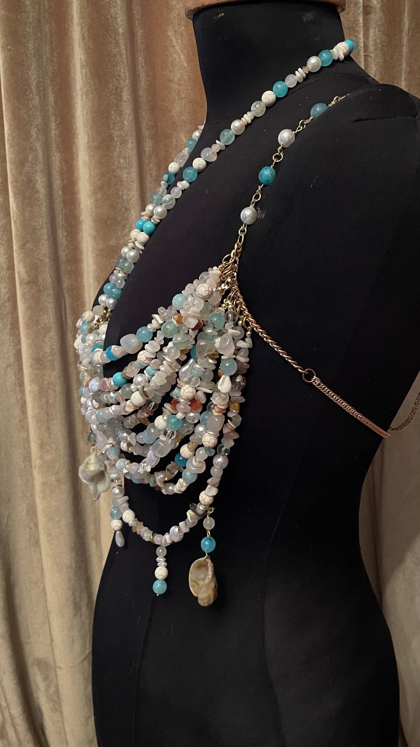 Sea Shell Beaded Bralette