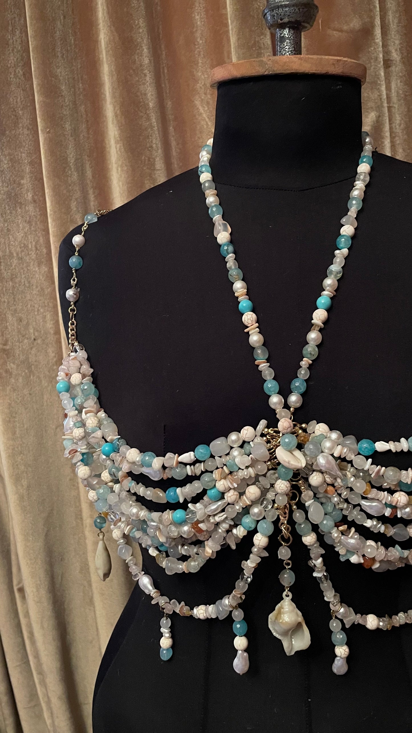 Sea Shell Beaded Bralette