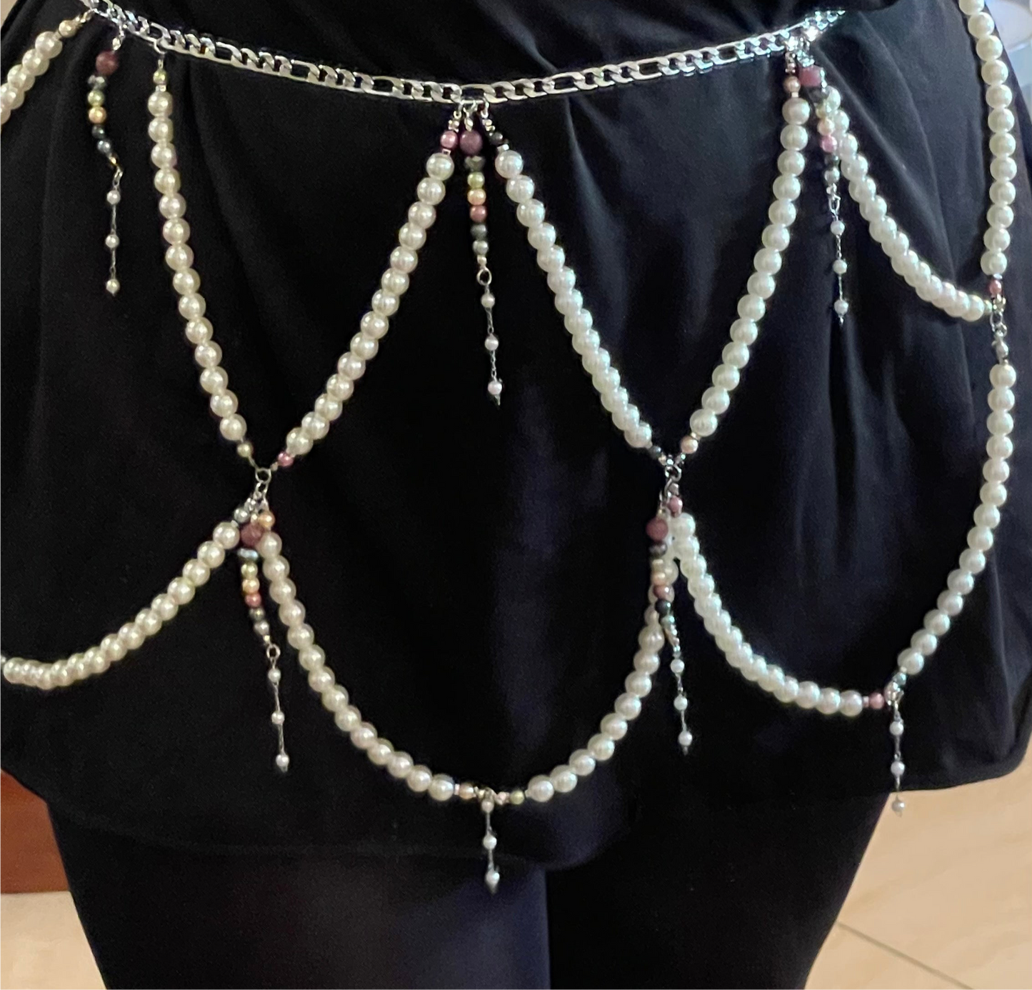 Silver Cascade Waist Chain
