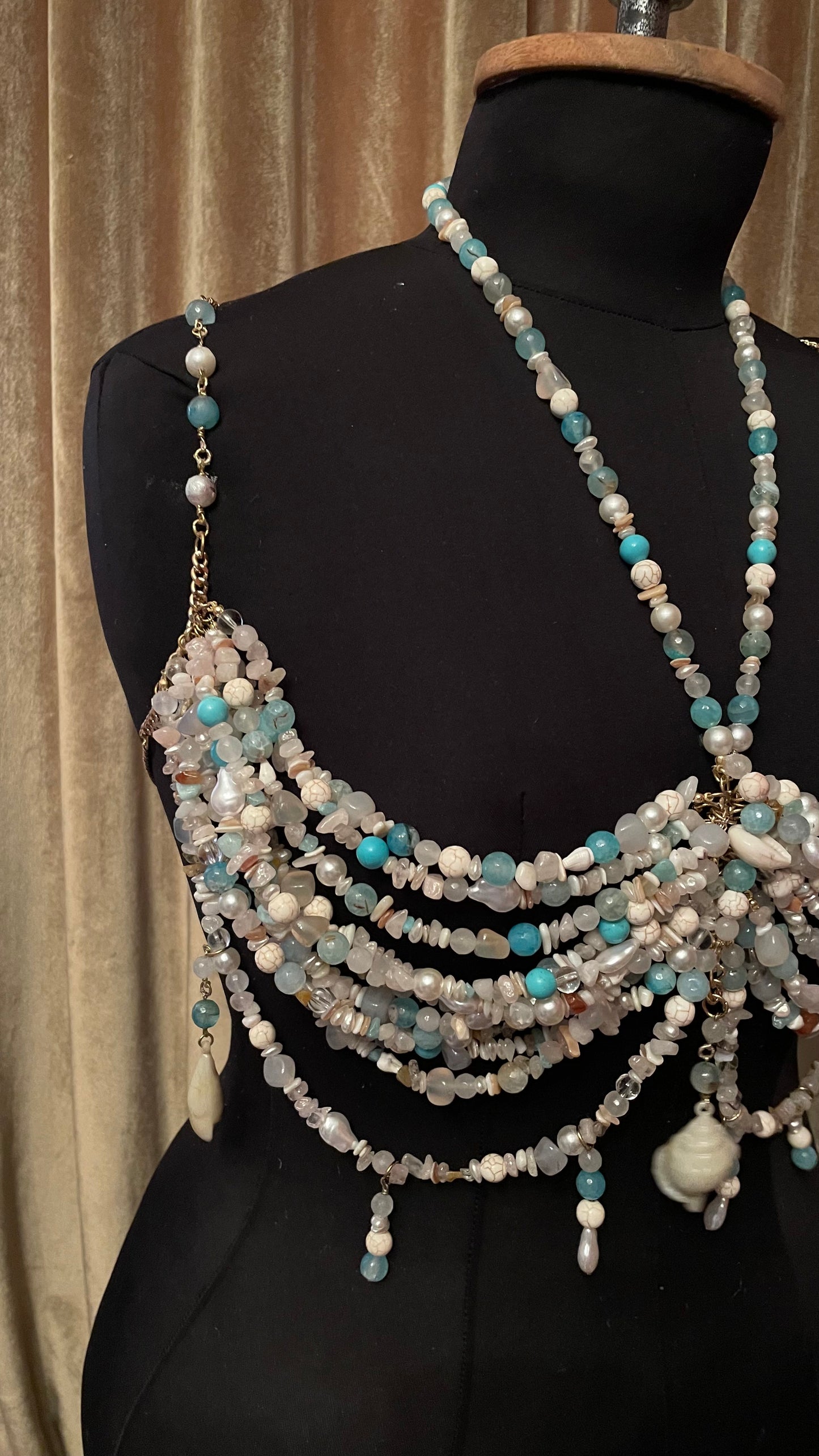 Sea Shell Beaded Bralette