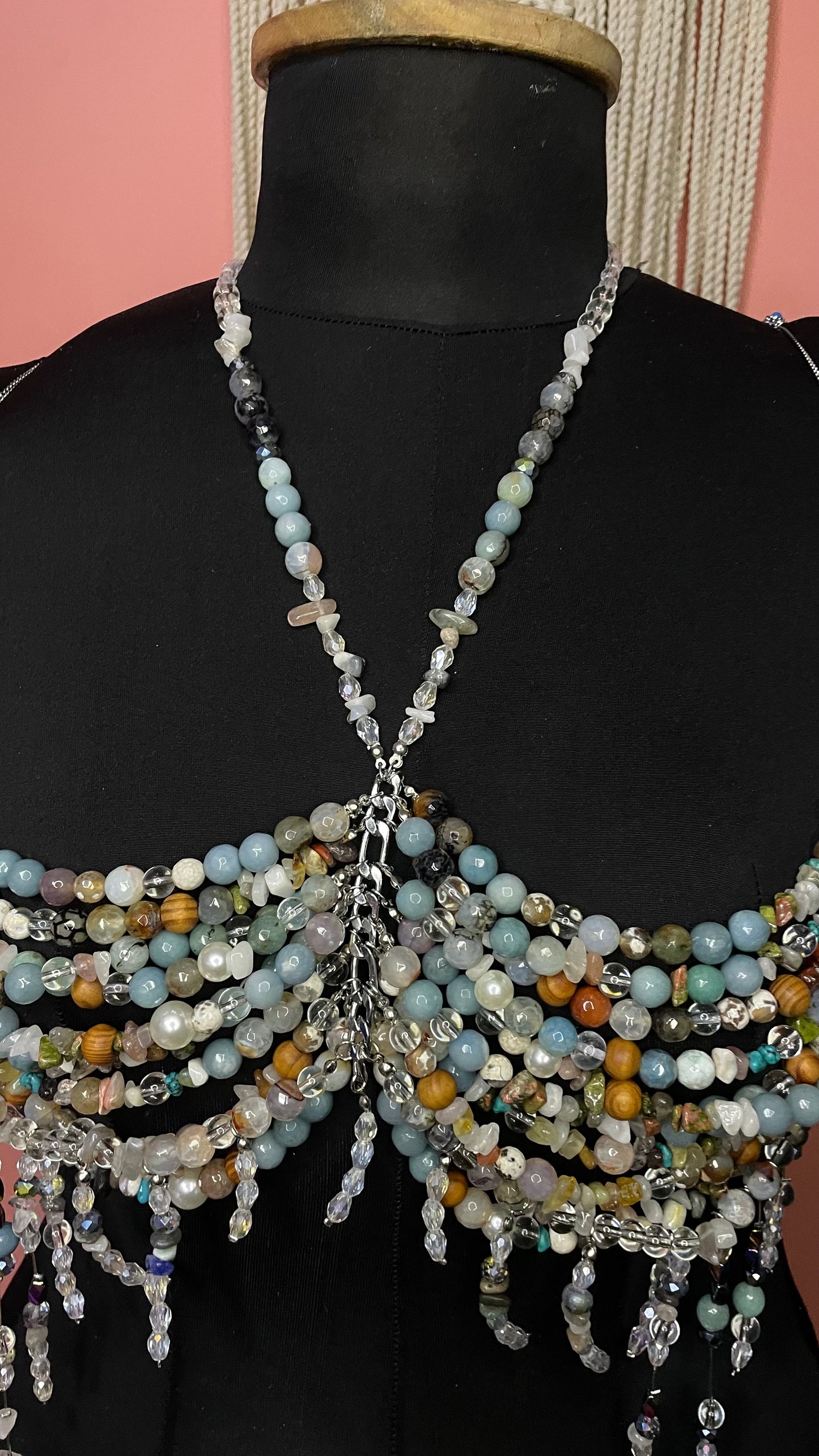 Silver Beaded Bralette