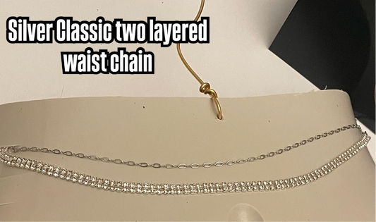 Two Layered Silver Waist Chain