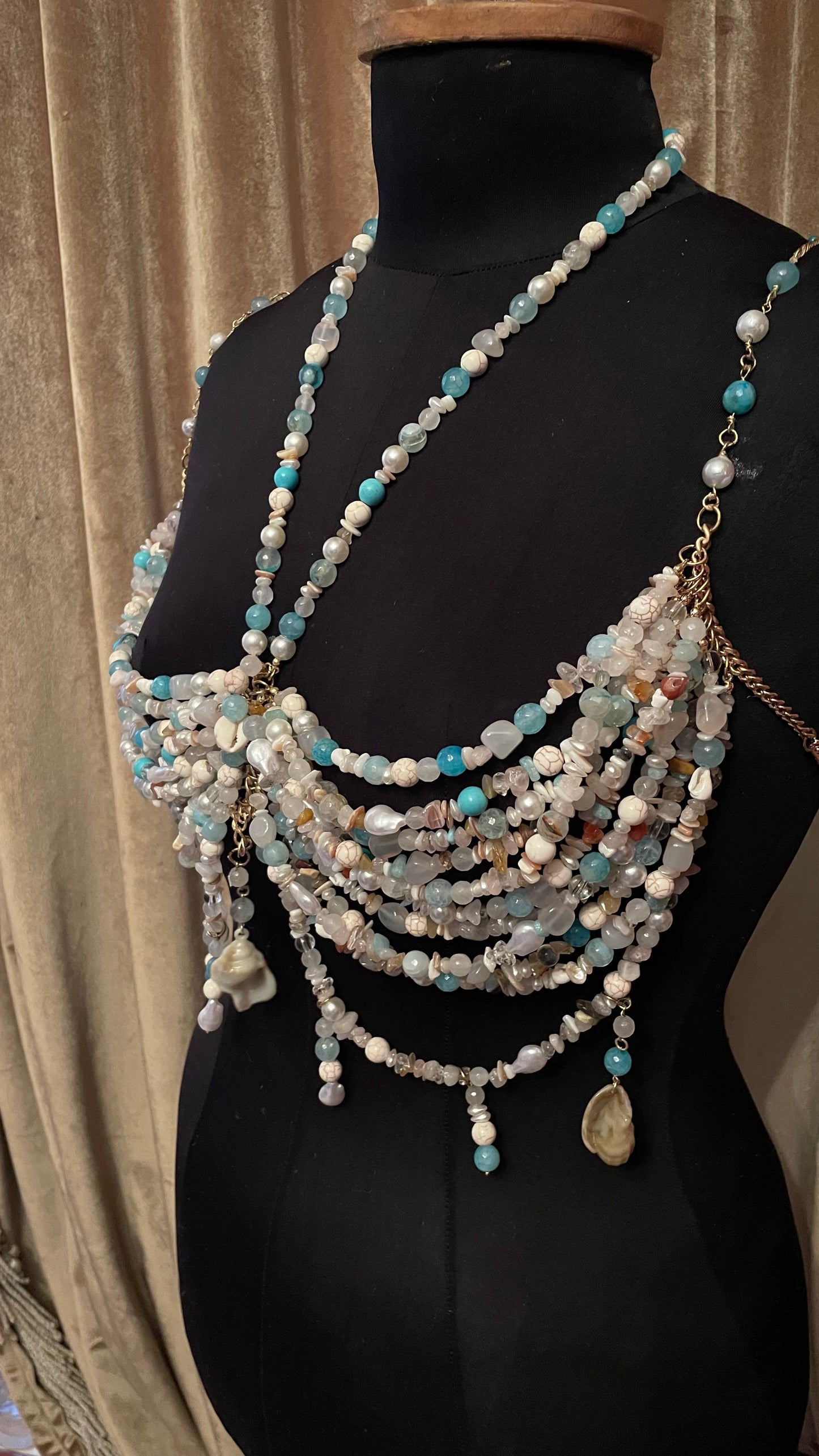 Sea Shell Beaded Bralette