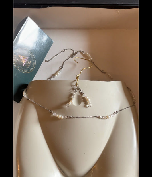 Silver Pearly customised waist chain